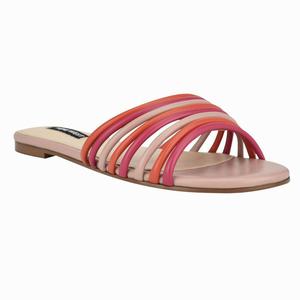 Nine West Links Flat Slides - Pink/Orange - Ireland (BY2016745)